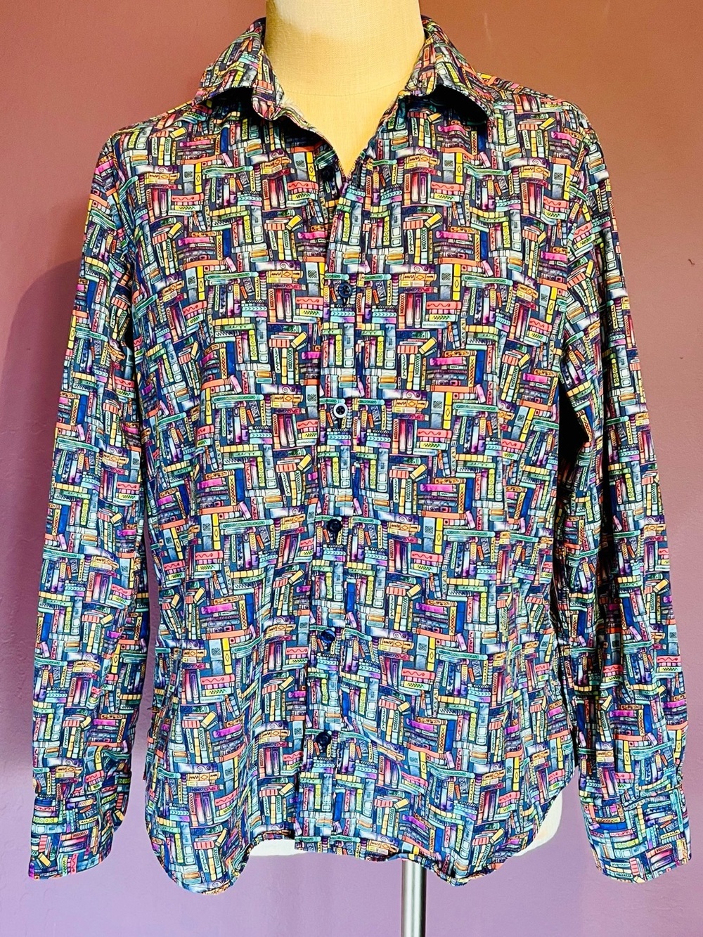 📚GFW Clothing Without Labels "Charlie" Books Print Long Sleeve Shirt 🌈 🏳️⚧️ ⚧️ - Picture 2 of 8